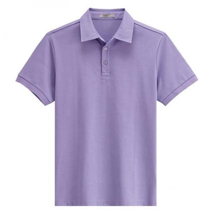 【定制】薰衣草時尚POLO衫定做原身布衣領制作保羅服飾